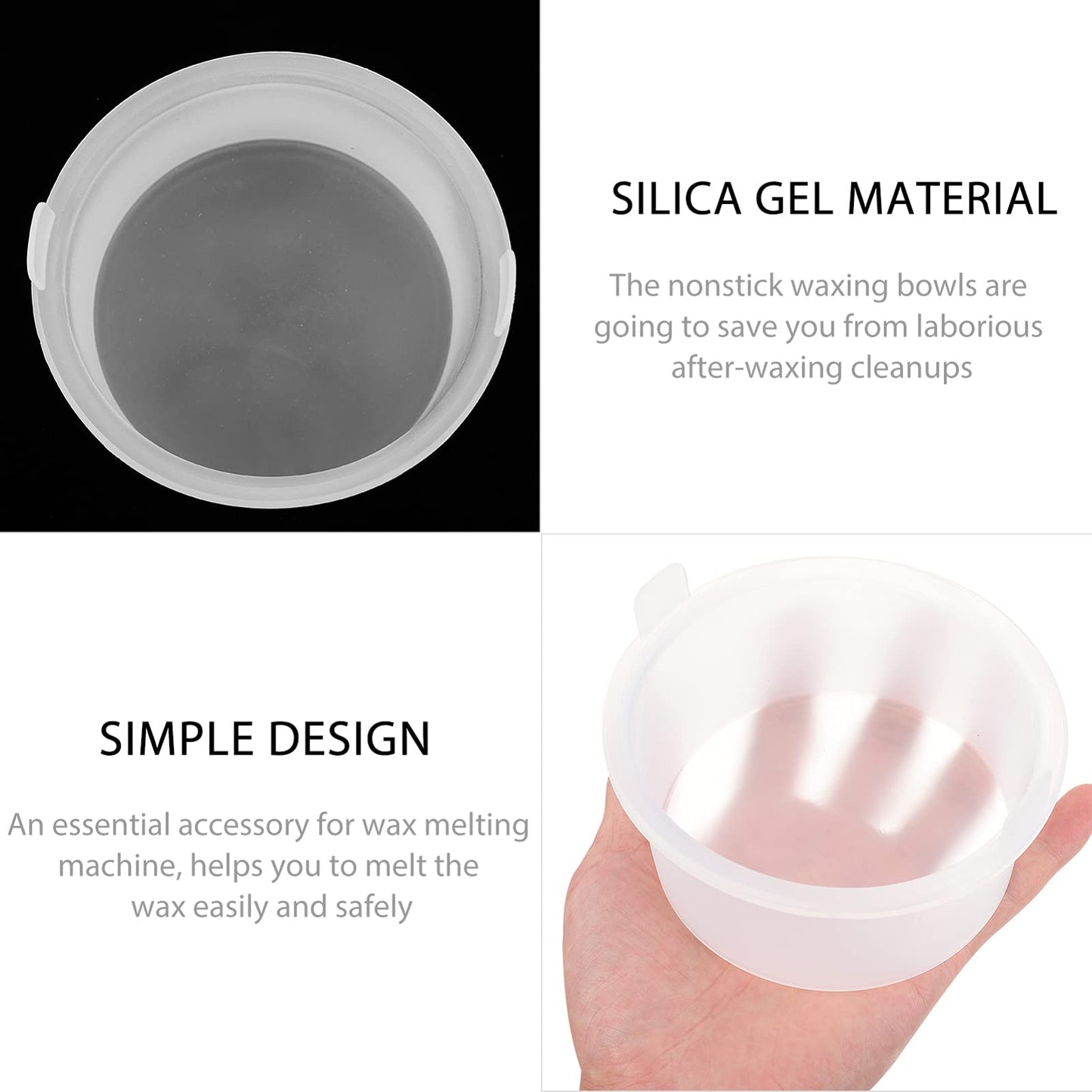 KALLORY Silicone Wax Pot Hair Removal Wax Bowl Wax Warmer Silicone Pot Hair Removal Waxing Bowl for Waxing Kit, Hair Removal, 1Pcs Beauty and Personal Care KALLORY