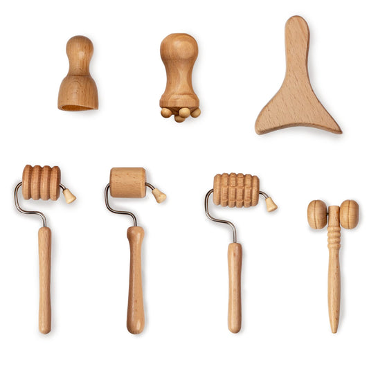 Allshow Wood Facial Therapy Kit, 7 Pcs Maderoterapia Facial Kit, Face Wood Therapy Set, Wooden Face Sculpting Set- Aging Wrinkles, Puffiness Facial Beauty & Personal Care Allshow