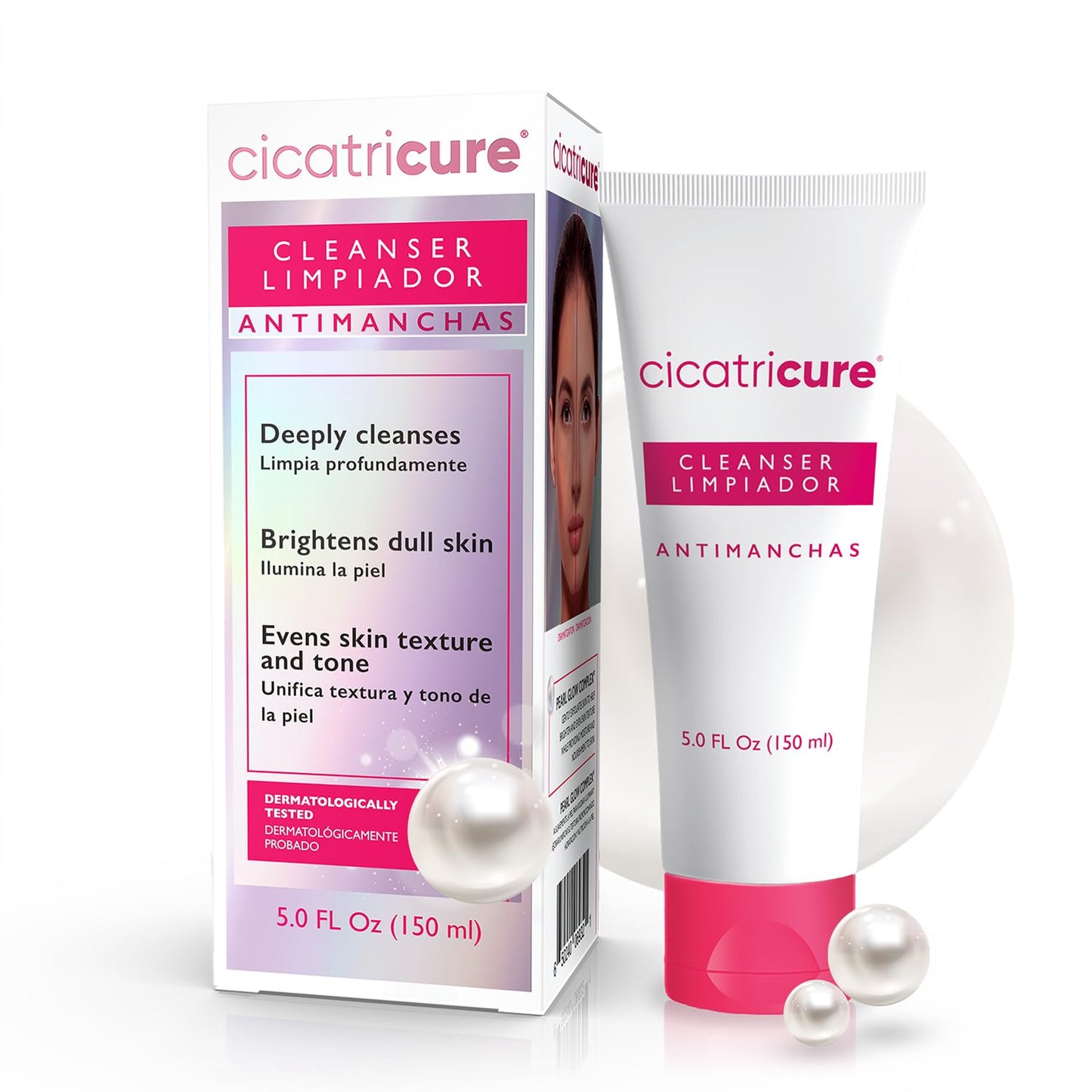 Cicatricure Antimanchas Face Wash, 3-in-1 Facial Cleanser for Women with Pearl Complex, Brightens Skin, Evens Tone & Texture, Deep Cleansing Facewash Beauty & Personal Care Cicatricure