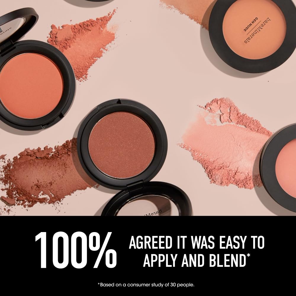 bareMinerals Gen Nude Powder Blush, Pink Me Up, Vegan, Cruelty-Free & Dermatologist-Tested Beauty & Personal Care bareMinerals