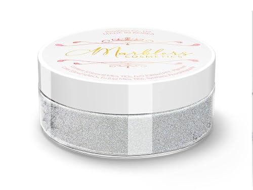 MARBLERS Chunky Natural Mica Powder [Cool Space Pearl] 0.11oz (3g) | Highly Pigmented | Non-Toxic, Vegan, Cruelty-Free | Eyeshadow, Body Butter, Nail Beauty & Personal Care MARBLERS