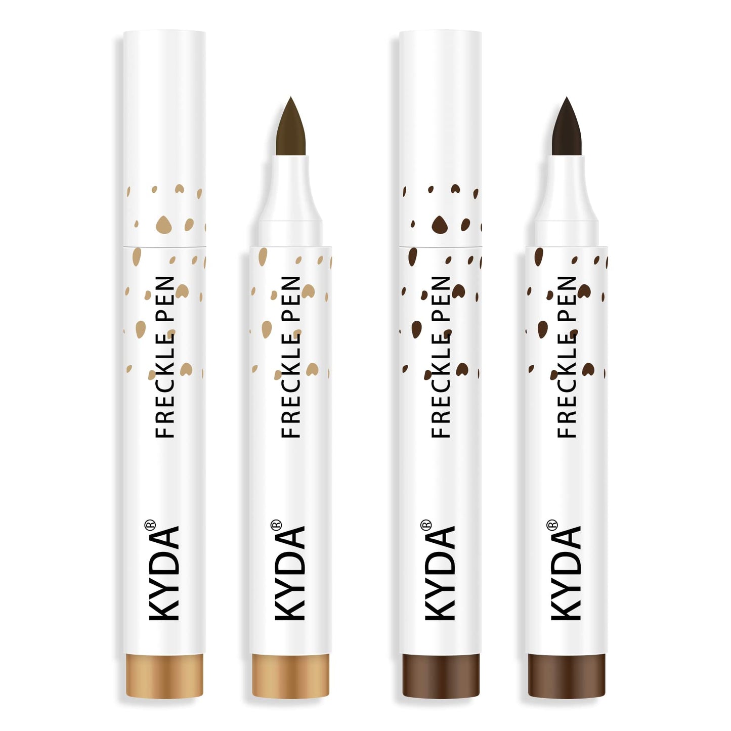 KYDA 2 Colors Freckle Pen,Natural Lifelike Freckle Makeup, Waterproof Longlasting Soft Dot Sopt Pen, Sunkissed Makeup-Dark Brown&Light Brown Beauty & Personal Care KYDA