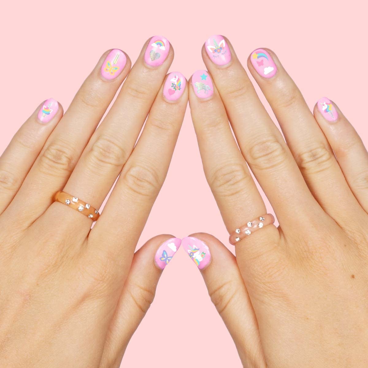 xo, Fetti Kids Unicorn Nail Stickers - 524 Decals | Birthday Girl Party Favors, DIY Home Activity, Gift, Cute Nail Transfer, Rainbow, Butterfly Beauty & Personal Care xo, Fetti