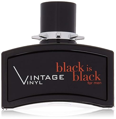 Nu Parfums Black Is Black Vintage Vinyl Eau de Toilette Spray for Men, 3.4 Ounce Beauty & Personal Care Nuparfums