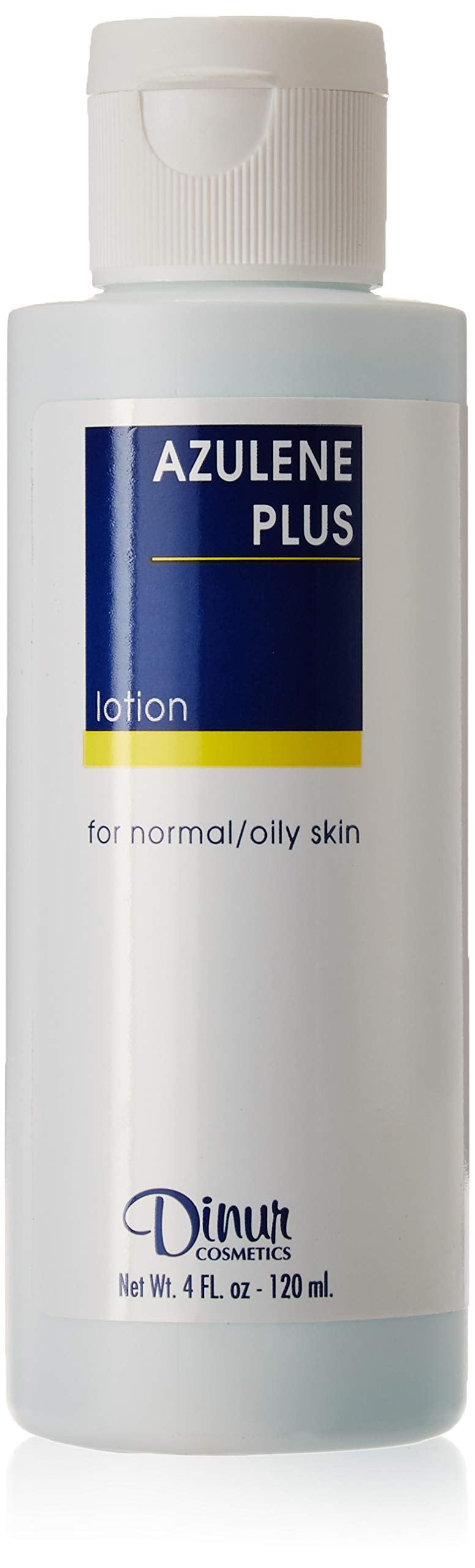 Dinur Cosmetics Azulene Plus Lotion for Normal to Oily Skin, Lightweight Daily Face & Body Moisturizer with Azulene, 4 fl oz / 120 ml Beauty & Personal Care Dinur Cosmetics