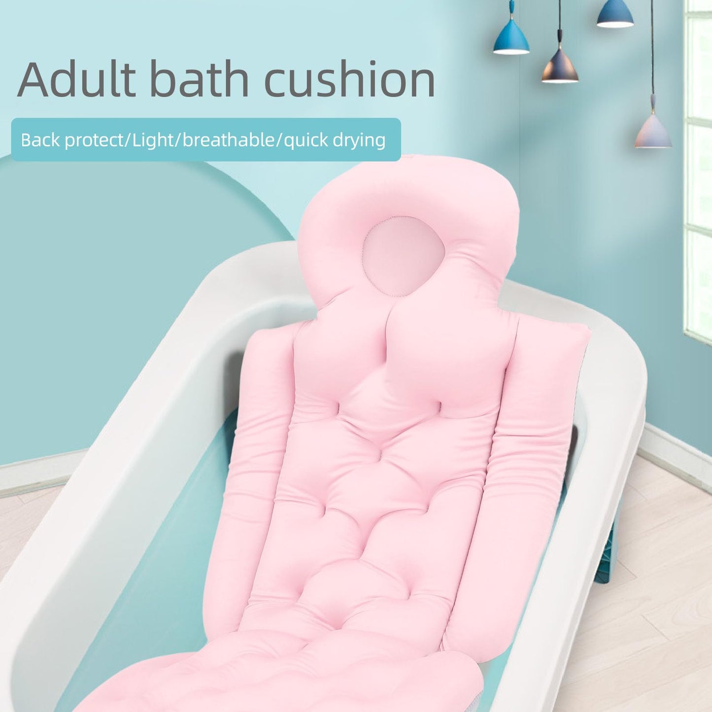 shenruifa Full Body Bath Pillow for Bathtub Adult Tub Pillow Cushion for Bath for Headrest Neck Support (Pink) Beauty and Personal Care shenruifa