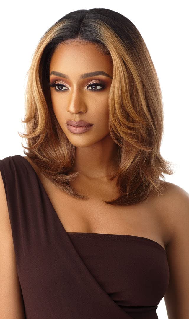 Outre Neesha Soft & Natural Synthetic Swiss Lace Front Wig NEESHA 201 (DRFFHNBRN)