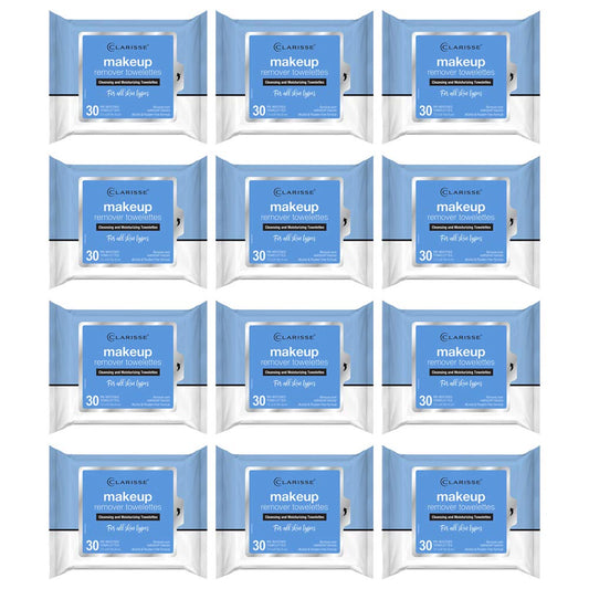 Clarisse 10781-12 Make Up Remover Cleansing and Moisturizing Towelettes, 30-Ct. - Quantity 1212 Beauty & Personal Care Clarisse