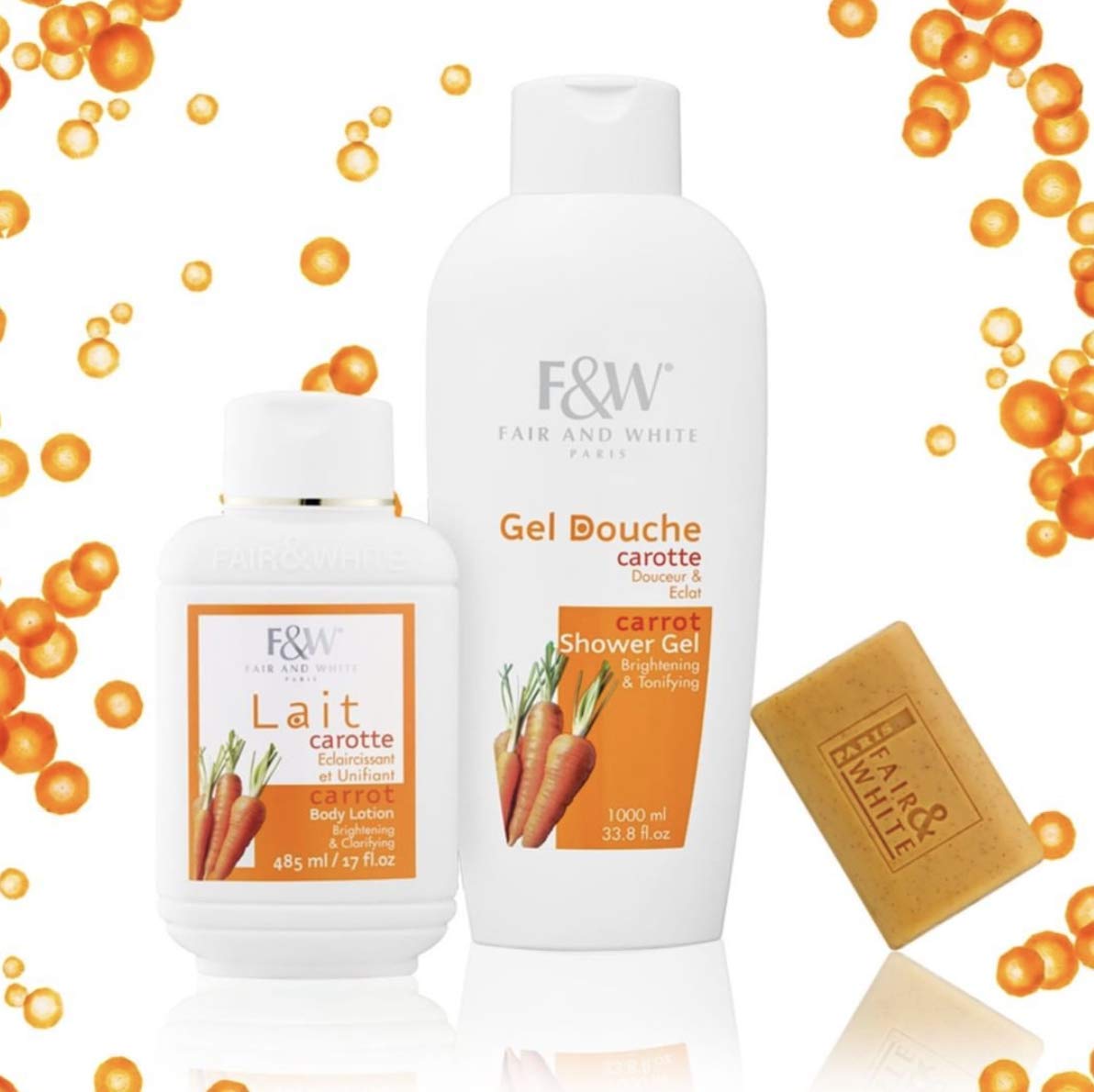 FAIR & WHITE Original Exfoliating Soap - Repairing & Nourishing, 200g / 7oz with Carrot Oil Beauty & Personal Care FAIR & WHITE