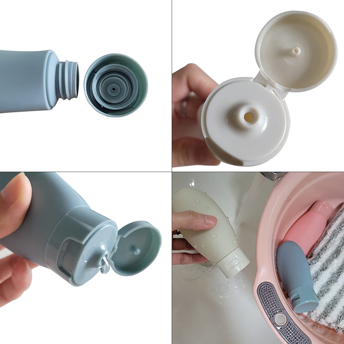 3 Pcs Travel Bottles Set,60ML Travel Bottles & Containers,Small Mini Empty Plastic Squeeze Bottles for Travel Toiletries,Shampoo and Conditioner Beauty & Personal Care LIYUABU