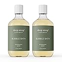 Deep Steep Bubble Bath, Rosemary Mint 17 oz (Pack of 2) - Hypoallergenic, Clinically Tested Soothing Soak with Shea Butter & Argan Oil - Sulfate-Free Beauty & Personal Care Deep Steep
