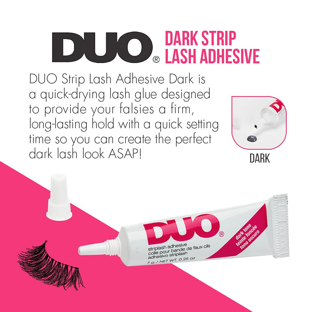 DUO Eyelash Glue – Dark Tone, Waterproof & Long-Lasting Lash Adhesive for Strip Lashes, 0.25 oz, 2 Pack Beauty & Personal Care DUO