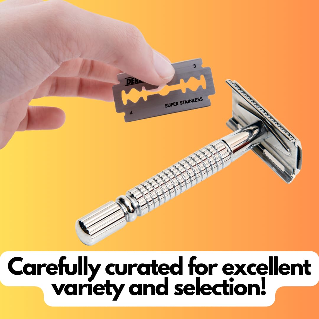 GENTS Double Edge Safety Razor Blade Variety Pack, 120 Count with Styptic Powder Beauty and Personal Care G.B.S