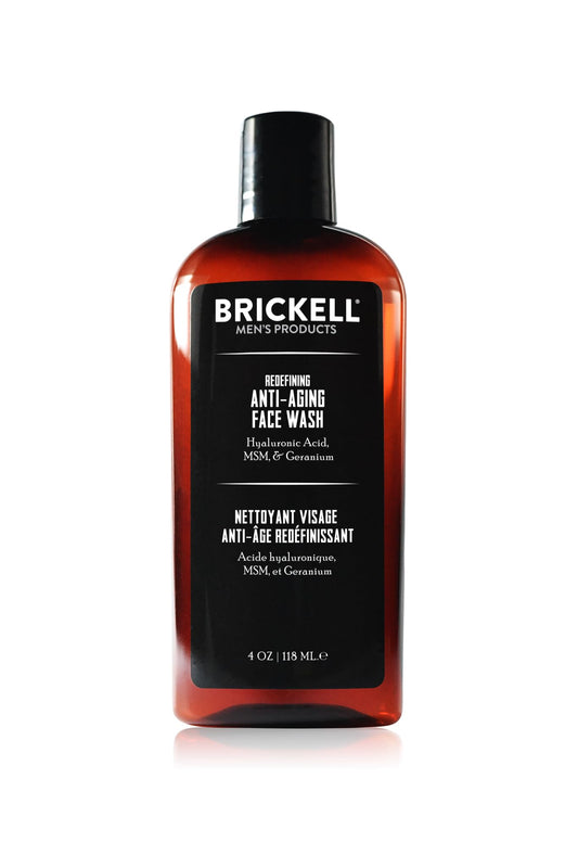 Brickell Men's Redefining Anti-Aging Face Wash For Men, Foaming Gel Face Wash Firms & Plumps Skin to Reduce Signs of Aging, With Hyaluronic Acid Beauty and Personal Care Brickell Men's Products Default Title