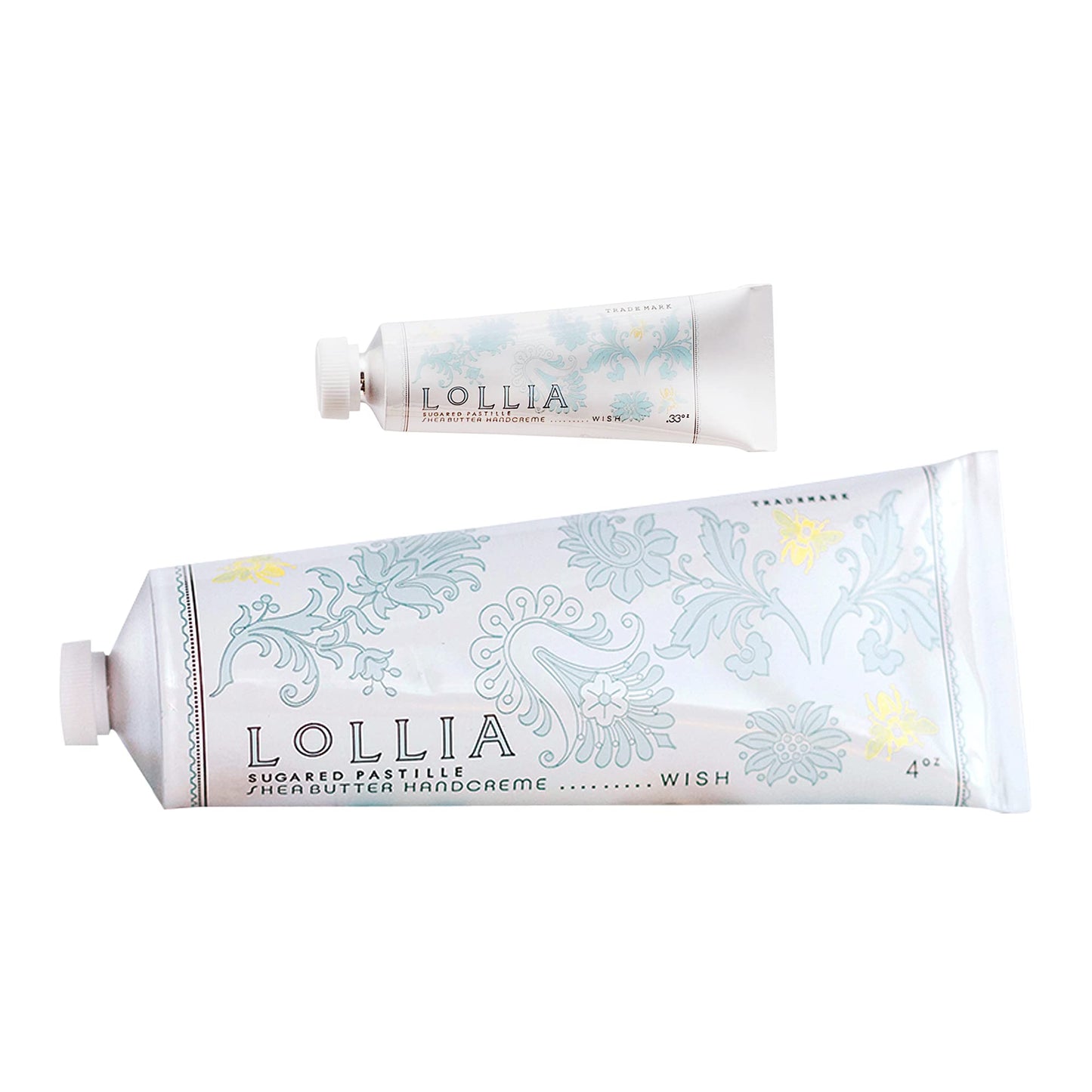 LOLLIA Wish No. 22 Handcreme Bundle, .33 oz. & 4 oz. - Sugared Pastille - Scented Hand Cream for Women, Moisturizing Hand Lotion for Dry Hands, Shea Beauty & Personal Care LOLLIA