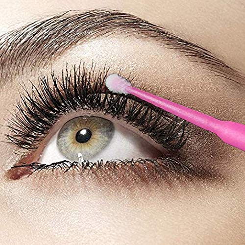 Coobbar 100pcs/lot Durable Micro Disposable Eyelash Extension Mascara Brush Eyelash Glue Cleaning Stick for Women (Pink) Beauty & Personal Care Coobbar