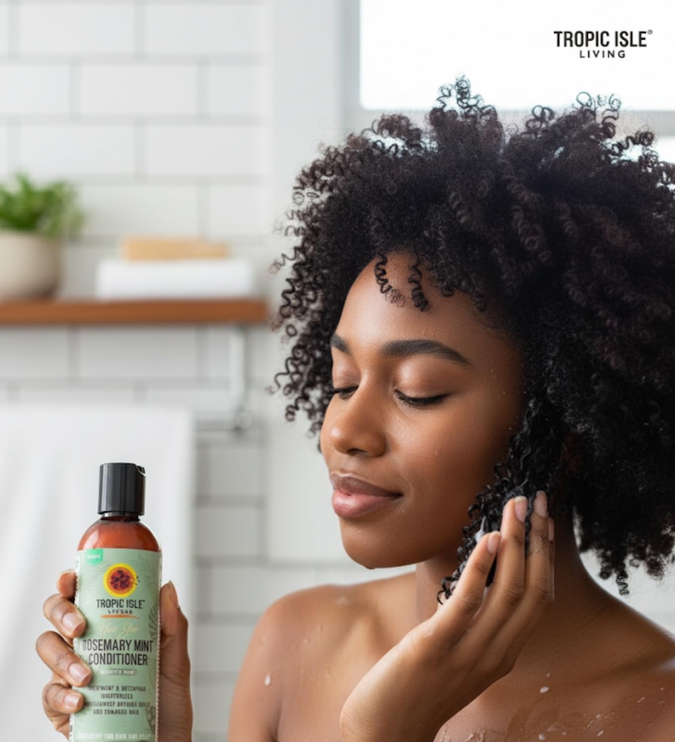 Tropic Isle Living Hair Gro Rosemary Mint Shampoo 8oz and Conditioner 8 oz Gently Cleanses, Repairs & Nourishes with Mint, Aloe Vera & Shea Oil Beauty & Personal Care Tropic Isle Living