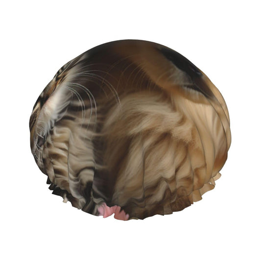 Cats And Dog Shower Cap For Women Reusable Double Layers Bathing Bath Cap Hair Caps Waterproof Elastic Band Ladies Spa Salon Shower Hat Hair Caps Beauty and Personal Care GDSHJKLW