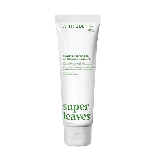 ATTITUDE Nourishing Hair Conditioner, For Dry and Damaged Hair, Naturally Derived Ingredients, Vegan Detangler, Dermatologically Tested, Grapeseed Oil Beauty & Personal Care ATTITUDE