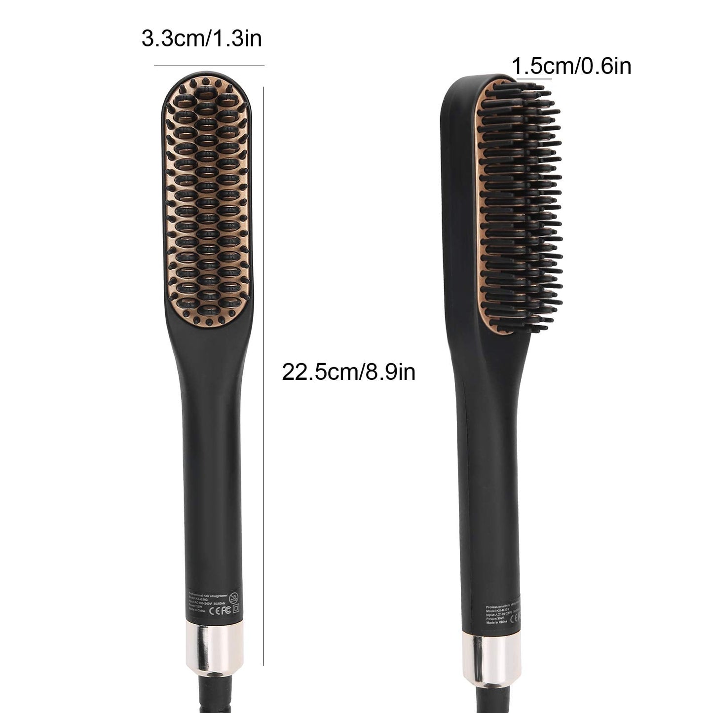 Beard Straightener for Men - Heated Beard Brush Comb for Short to Medium Beards - Costume Accessories and Grooming Gifts for Men (US Plug) Beauty and Personal Care NOENNULL