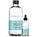 Hyaluronic Acid Serum 8 fl oz And 2 fl oz, Made From Pure Hyaluronic Acid, Anti Aging/Wrinkle, Ultra-Hydrating Moisturizer That Reduces Dry Skin Beauty & Personal Care SenAllis Cosmetics