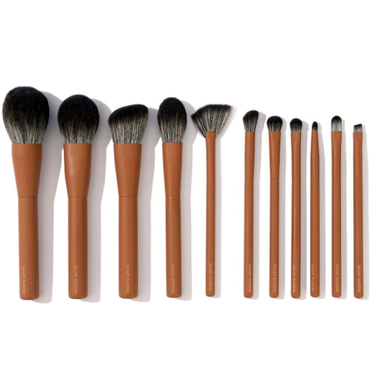 Makeup Brush Set- brush bubble full set makeup brushes for liquid foundation, powders, creams and shadows. 11 Piece Vegan, Silver-infused, soft luxury Beauty & Personal Care brush bubble