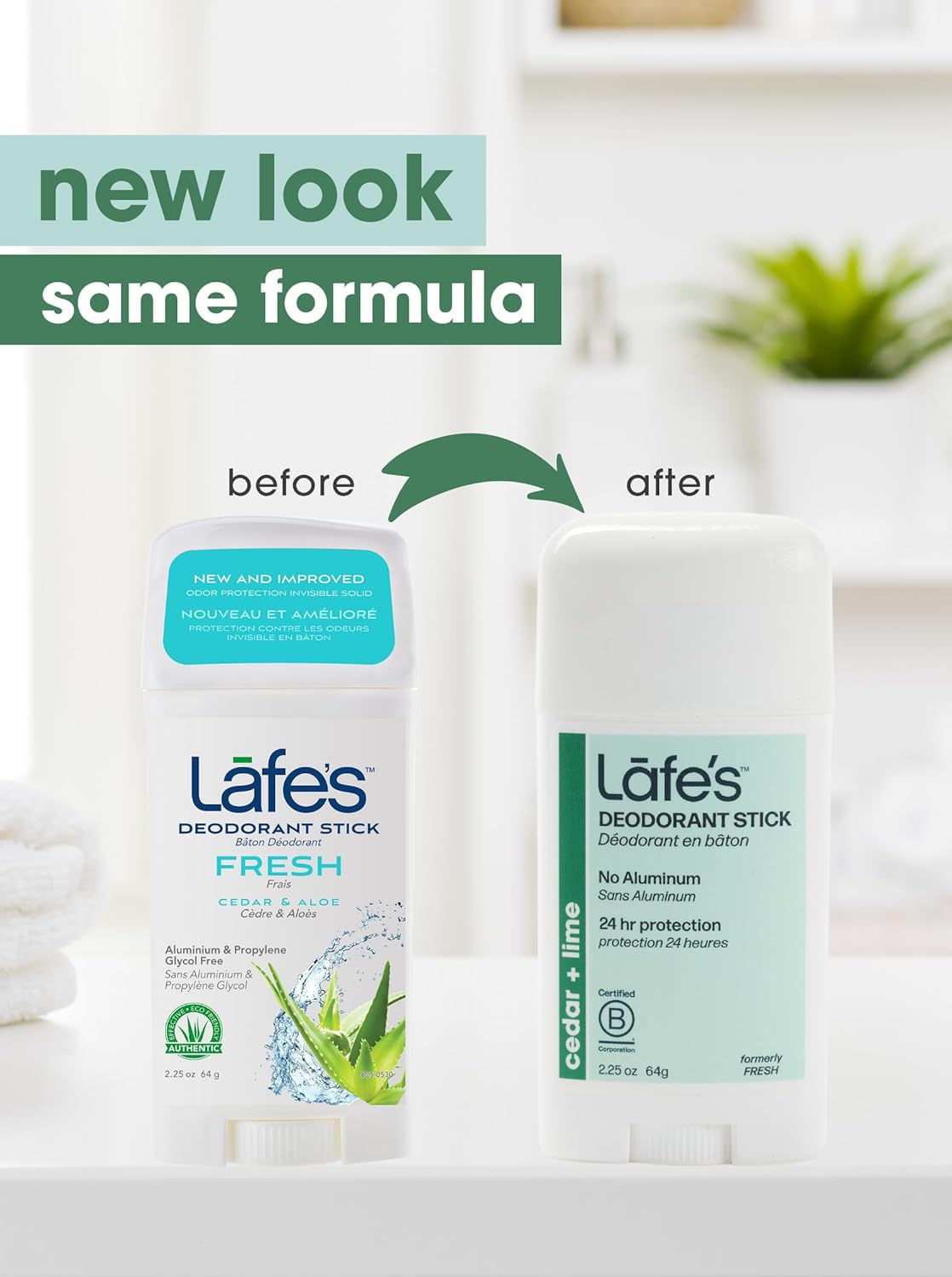 Lafe's Natural Deodorant - 2.25oz Aluminum Free Natural Deodorant Stick for Women & Men - Paraben Free & Baking Soda Free with 24-Hour Protection Beauty and Personal Care Lafe's