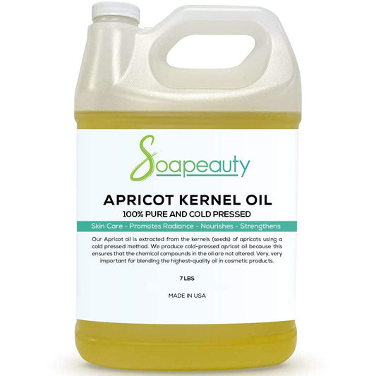 Soapeauty Apricot Kernel Oil Cold Pressed 100% Pure Natural Apricot Oil for Skin, Face, Hair Carrier for Essential Oils, Massage | 7 LBS Beauty & Personal Care Soapeauty