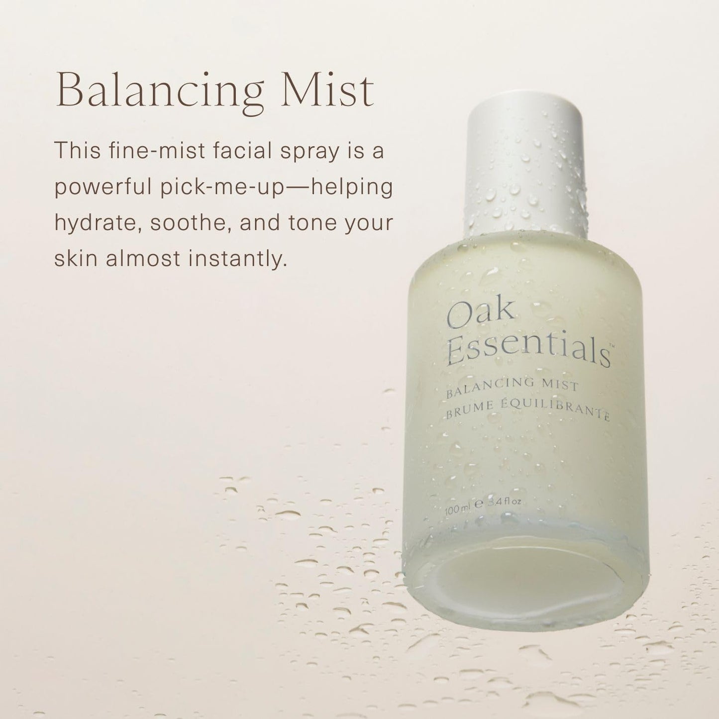 Oak Essentials Balancing Mist, Ultra-Fine Hydrating Toner Spray for Face and Body, Rose Water Face Mist with Aloe and Glycerin, 3.4 Fl Oz Beauty & Personal Care Oak Essentials