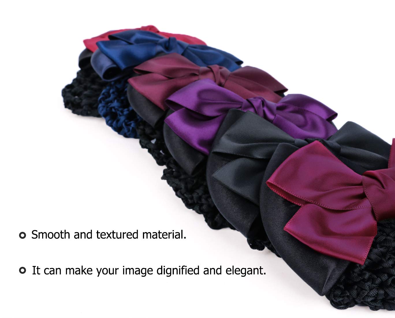 Driew Hair Clip, 6 Pcs Hair Net with Bow Hair Snoods for Women, Velvet, Polyester, Metal Beauty & Personal Care driew