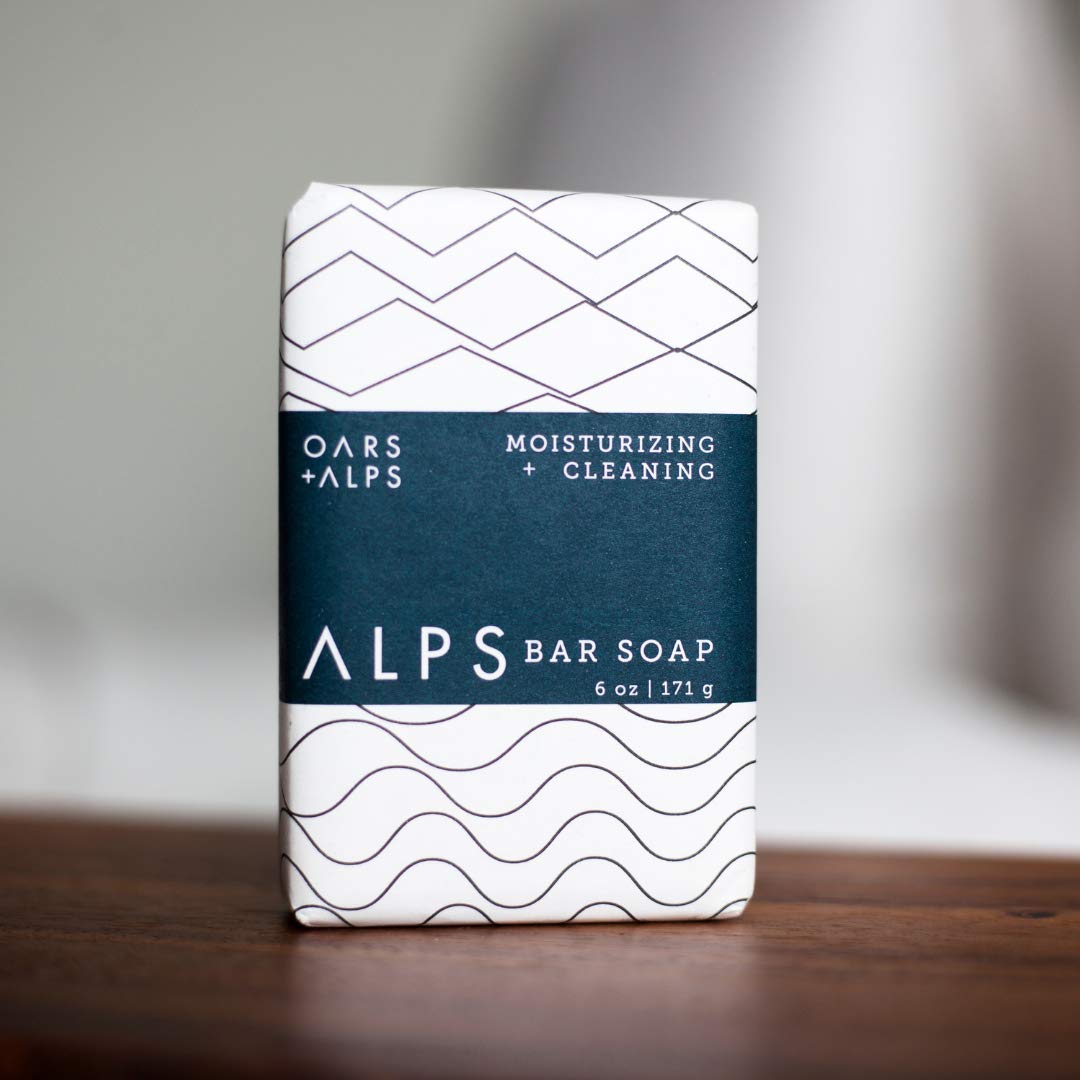 Oars + Alps Shea Butter & Jojoba Oil Exfoliating Bar Soap for Men, Deep Cleaning & Exfoliating Soap, Made with Clean Ingredients, All Skin Types Beauty & Personal Care Oars + Alps