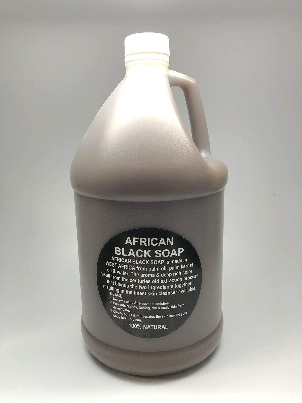 Liquid African Black Soap 1 Gallon - 100% Pure Natural Organic From Ghana | Body Wash, Face Cleanser, Hair Shampoo & Hand Soap Bulk Beauty & Personal Care Kyabo