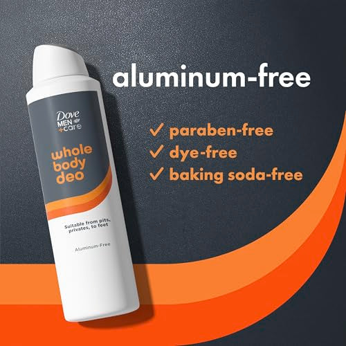Dove Men+Care Whole Body Deo Aluminum-Free Deodorant Spray Shea Butter + Cedar Suitable from Pits, Privates, to Feet with Vitamin E 4 oz Beauty & Personal Care DOVE MEN + CARE