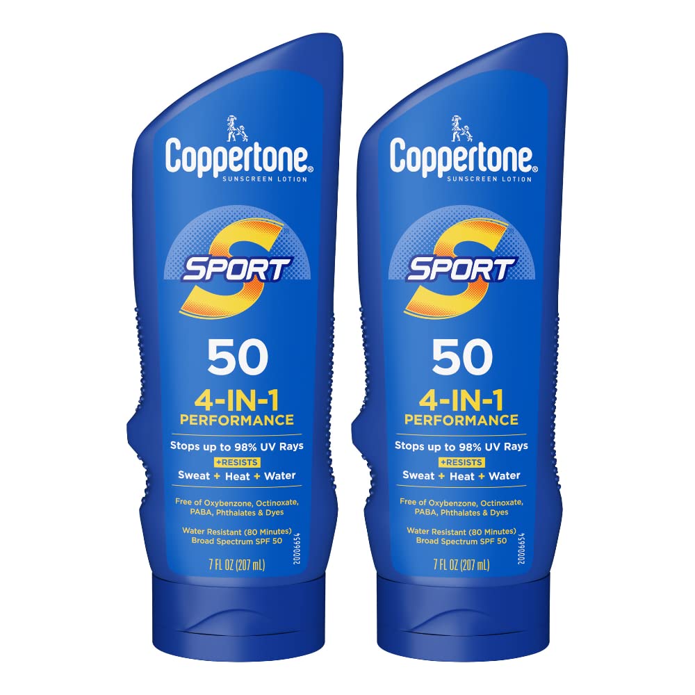 Coppertone Sport Sunscreen Lotion, Broad Spectrum SPF 50 Sunscreen Multi Pack, 7 Fl Oz, Pack of 2 Beauty & Personal Care Coppertone