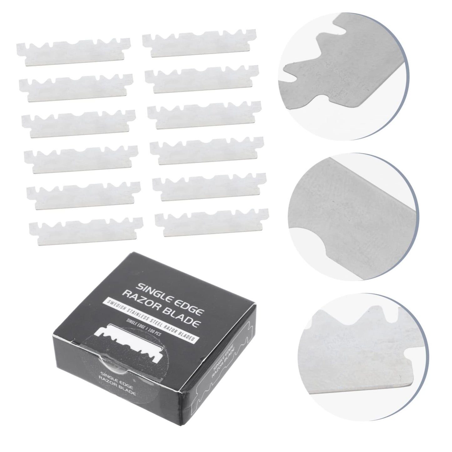 100pcs Old Folding Face for Barbershop Stainless Steel Single Edge Shaving Cutter for Home and Salon Use Beauty and Personal Care PartyKindom