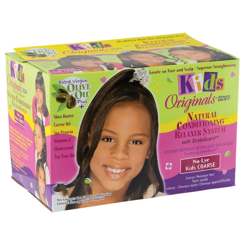 Kids Originals by Africa's Best Natural Conditioning Relaxer System, No Lye Formula, For Kids Coarse Hair, enriched Extra Virgin Olive Oil, Shea
