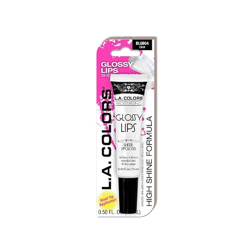 L.A. COLORS Glossy Lips Sheer Lipgloss (carded), BLG804 Clear CBLG804 Beauty & Personal Care L.A. COLORS