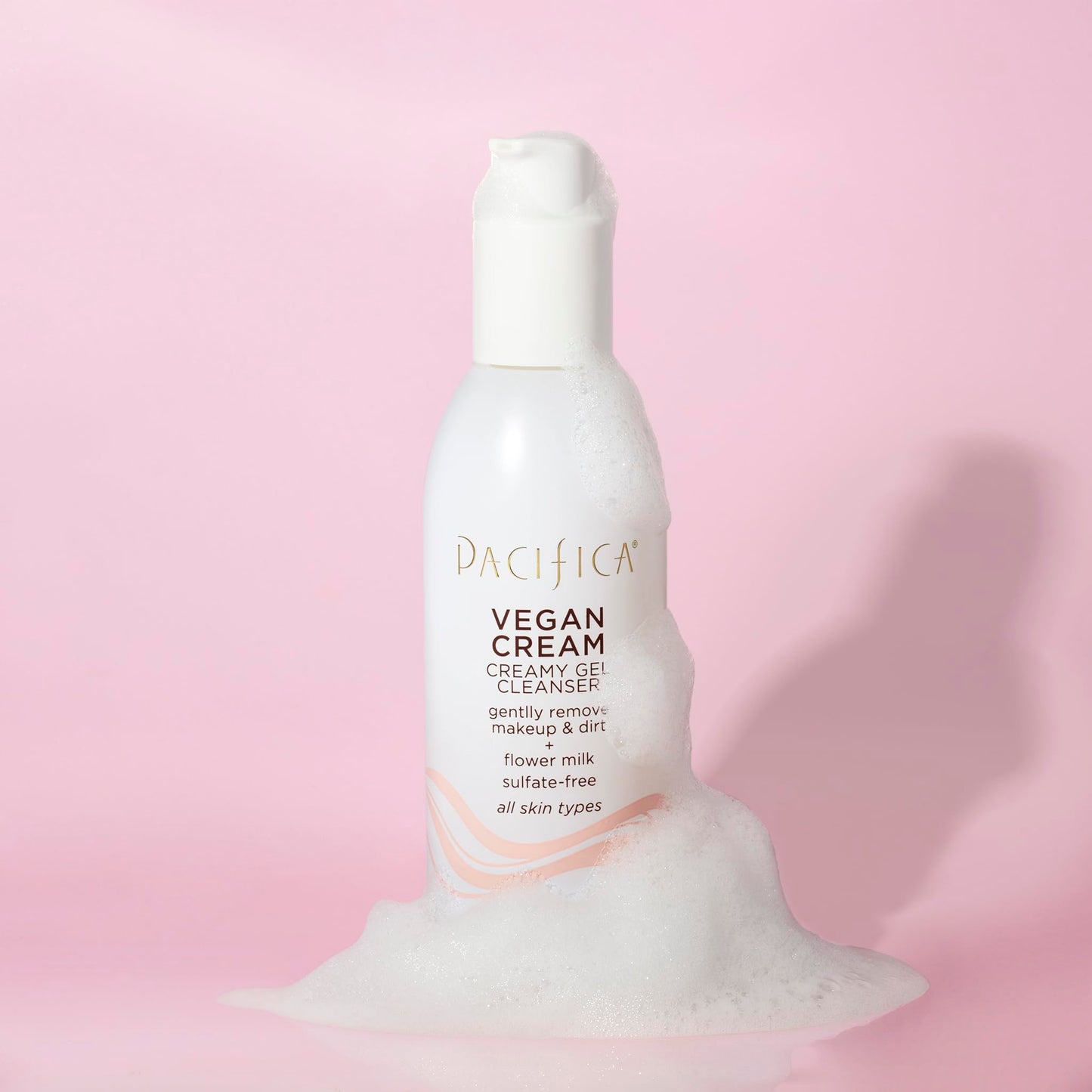 Pacifica Vegan Collagen Cream Gel Facial Cleanser - Daily Foaming Face Wash & Makeup Remover, Hydrating Anti-Aging Face Wash for Dry & Sensitive Skin Beauty & Personal Care Pacifica