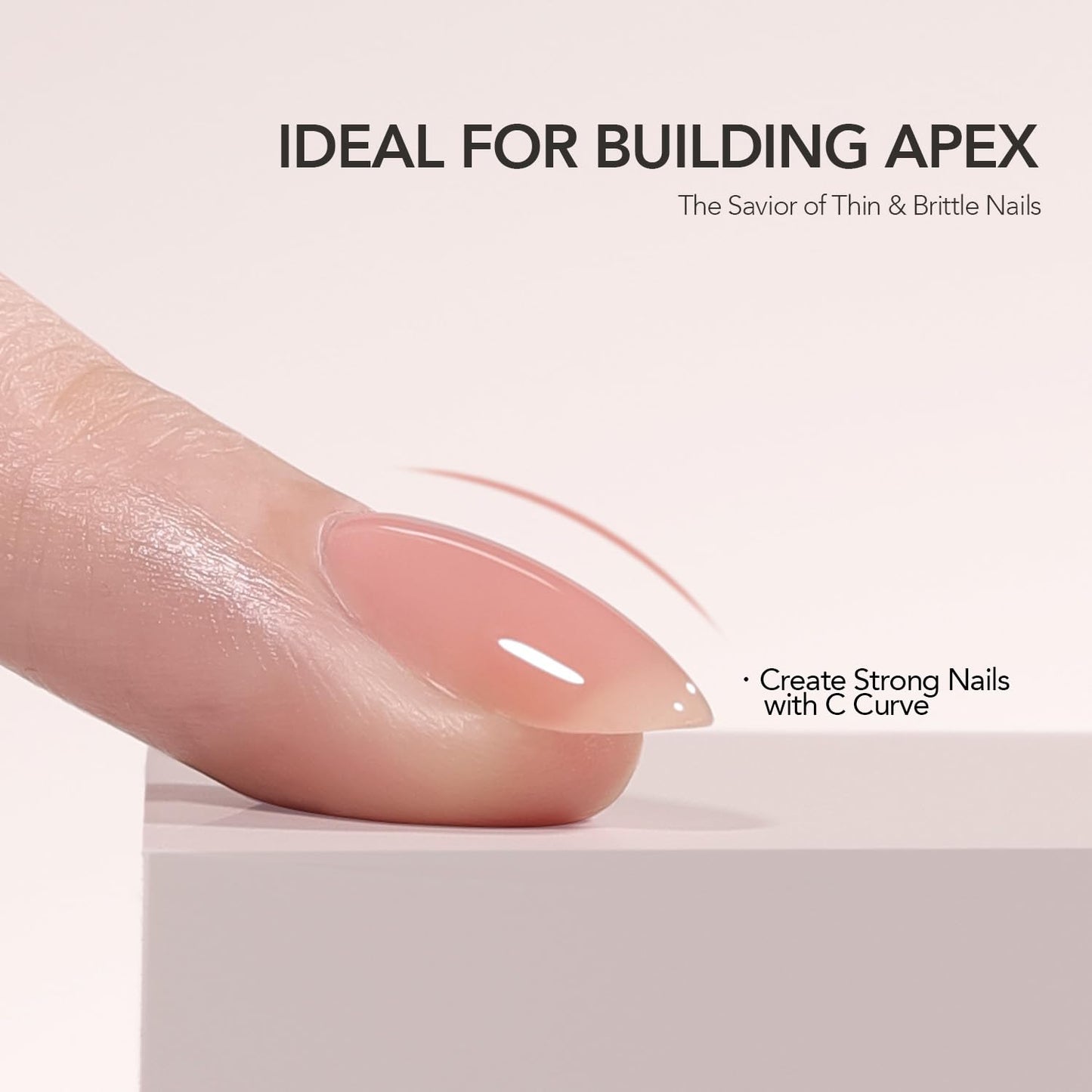 GAOY Colored Builder Base 30g with a Brush, 4-in-1 Long Lasting Nail Builder Gel Nude Pink Natural Jelly, Soak Off UV Light Cure Nail Strengthening Beauty and Personal Care GAOY