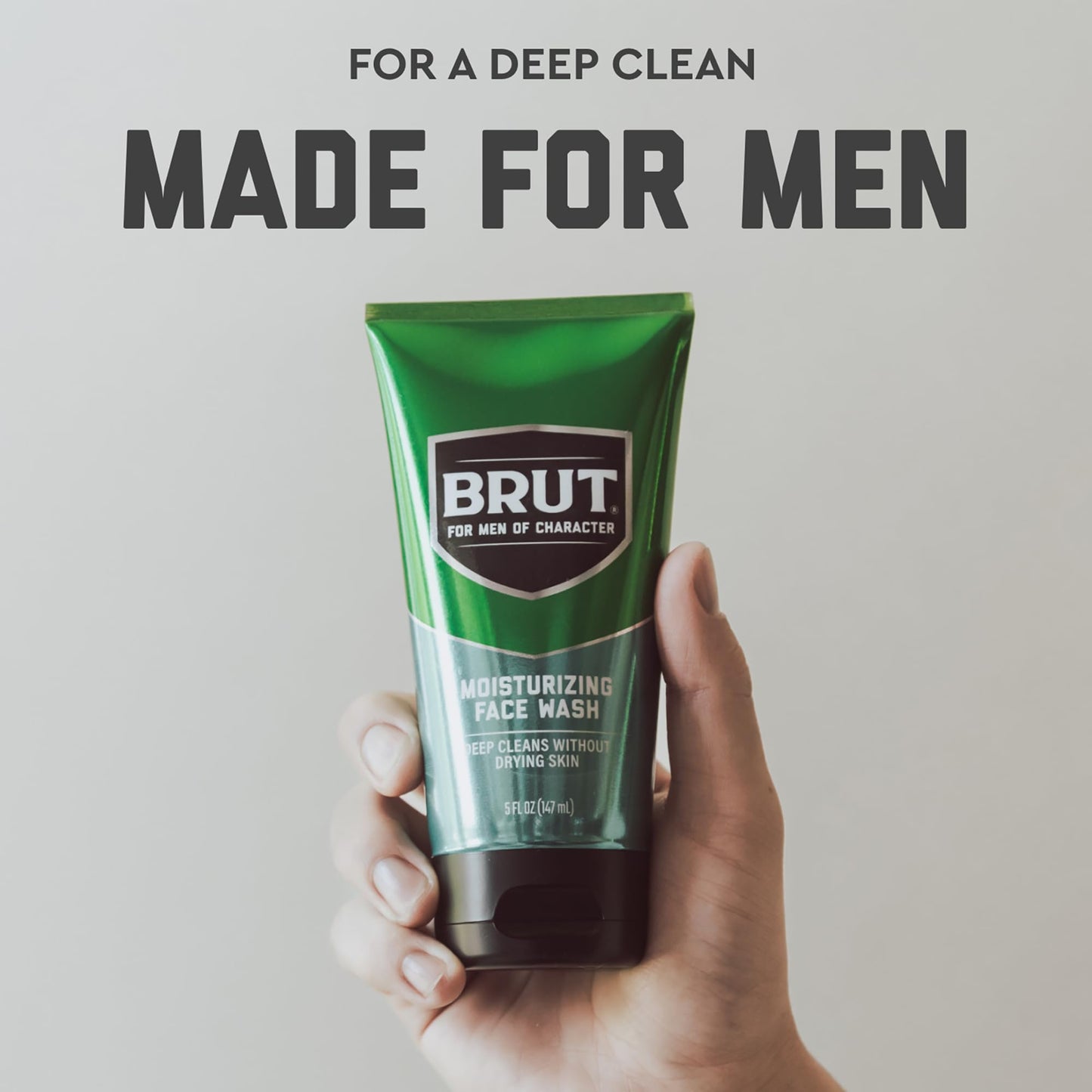 Brut Moisturizing Face Wash - Deep Pore Cleansing and Conditioning Prep for Shaving - Face Cleanser with No Parabens, Phthalates or Dyes - 5 oz Beauty & Personal Care Brut