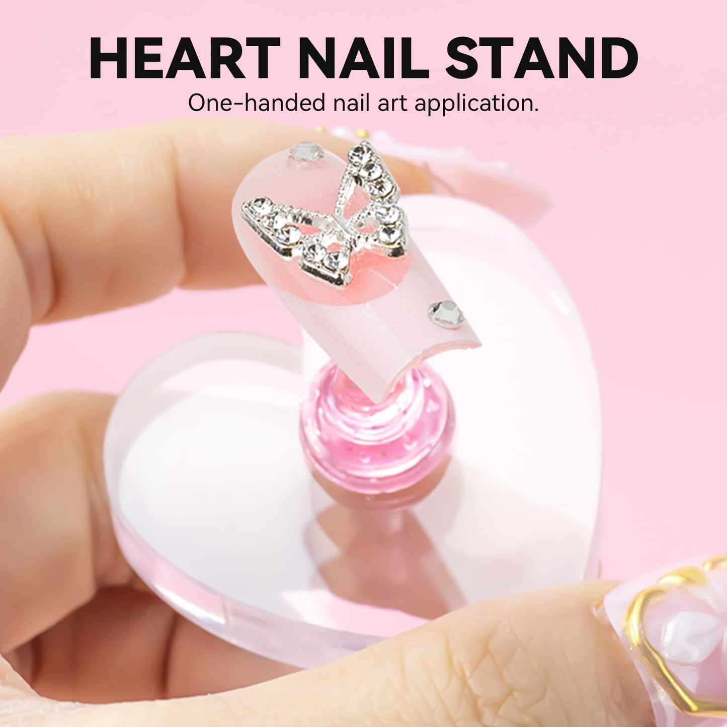ESUOHYM Nail Stand for Press On Fake Nails Painting Display Practice, Powerful Magnetic Nail Holder for Design, Flower Nail Stand with 200 PCS Beauty and Personal Care ESUOHYM