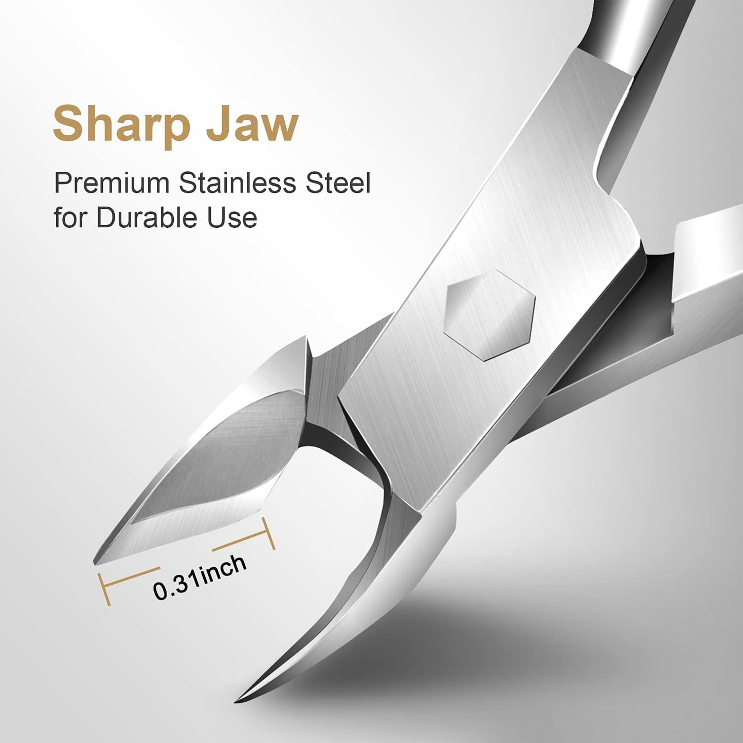 Cuticle Trimmer with Cuticle Pusher - Easkep Cuticle Remover Cuticle Nipper Professional Stainless Steel Cuticle Cutter Clipper Pedicure Manicure Beauty & Personal Care Easkep