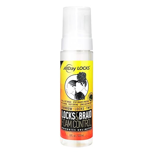 AllDay Locks Braid Foam (8 oz) | Long Lasting Mousse for Style & Shine | No Frizz or Fraying | Tea Tree, Lavender, Peppermint Oil | Moisturize & Seal Beauty & Personal Care AllDay Locks