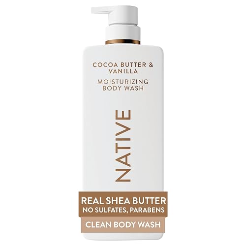 Native Cocoa Butter & Vanilla Scent 24-Hour Moisturizing Bodywash for Women & Men, Clean & Gentle, for Dry or Sensitive Skin, Keeps Skin Healthy Beauty & Personal Care Native