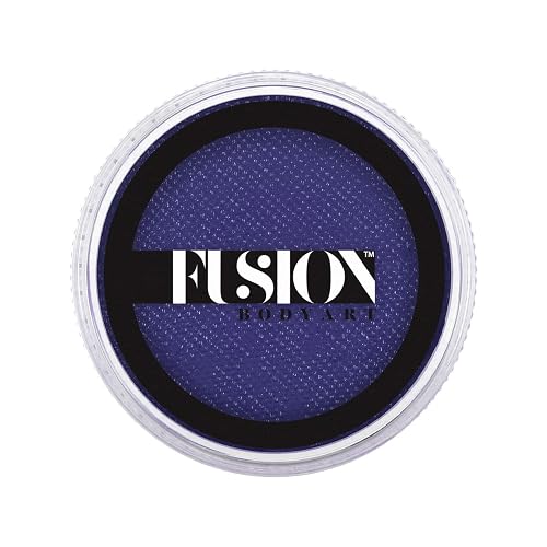 Fusion Body Art Pro Face Paint | Prime Magic Dark Blue (32gm), Professional Quality Water Activated Face and Body Paint Supplies Single Makeup Cake Beauty & Personal Care FUSION BODY ART