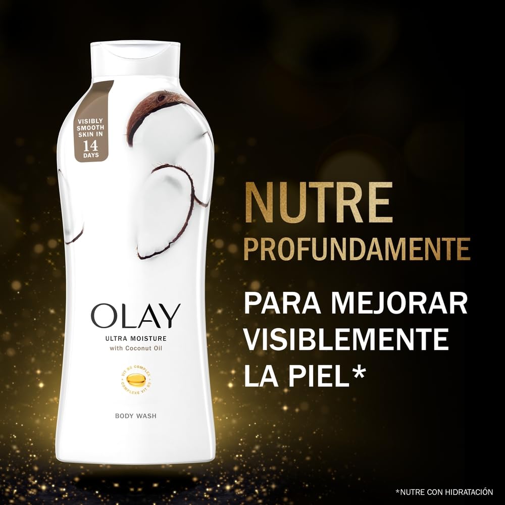 Olay Body Wash Ultra Moisture Coconut Oasis 22 Ounce (650ml) (2 Pack) Beauty & Personal Care Olay