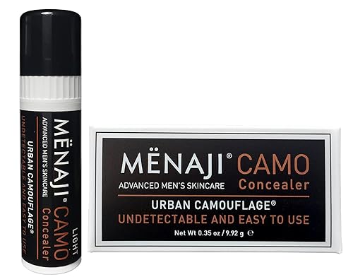 MËNAJI URBAN CAMOUFLAGE® Concealer Stick for Men - Skin Foundation Concealer for Dark Circles, Acne, Under Eye - Corrector - Mens Cosmetics - Light Beauty & Personal Care Menaji
