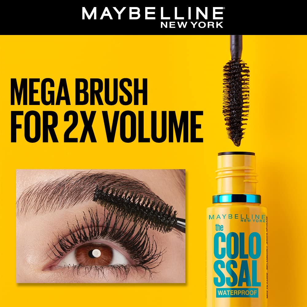 Maybelline New York Volum' Express The Colossal Big Shot Waterproof Mascara, Very Black, 0.32 fl. oz., 1 Count (Pack of 1), (I0097470) Beauty & Personal Care MAYBELLINE