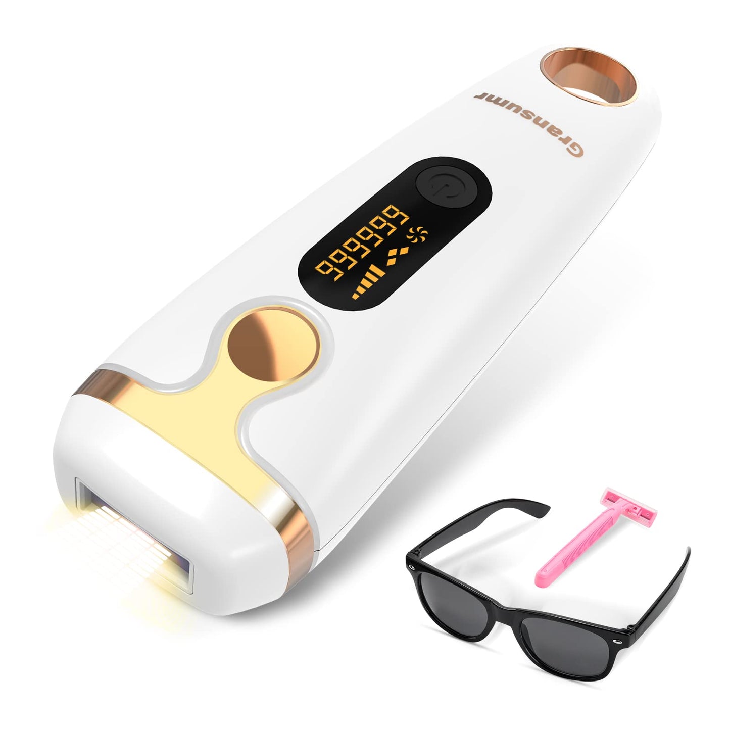 IPL Laser Hair Removal Device for Women and Men - Permanent Painless 90% Hair Reduction in 4 Weeks, Whole Body Use (Armpits, Bikini Line, Face, Legs Beauty and Personal Care Gransumr