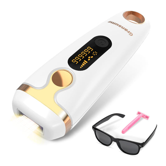 IPL Laser Hair Removal Device for Women and Men - Permanent Painless 90% Hair Reduction in 4 Weeks, Whole Body Use (Armpits, Bikini Line, Face, Legs Beauty and Personal Care Gransumr